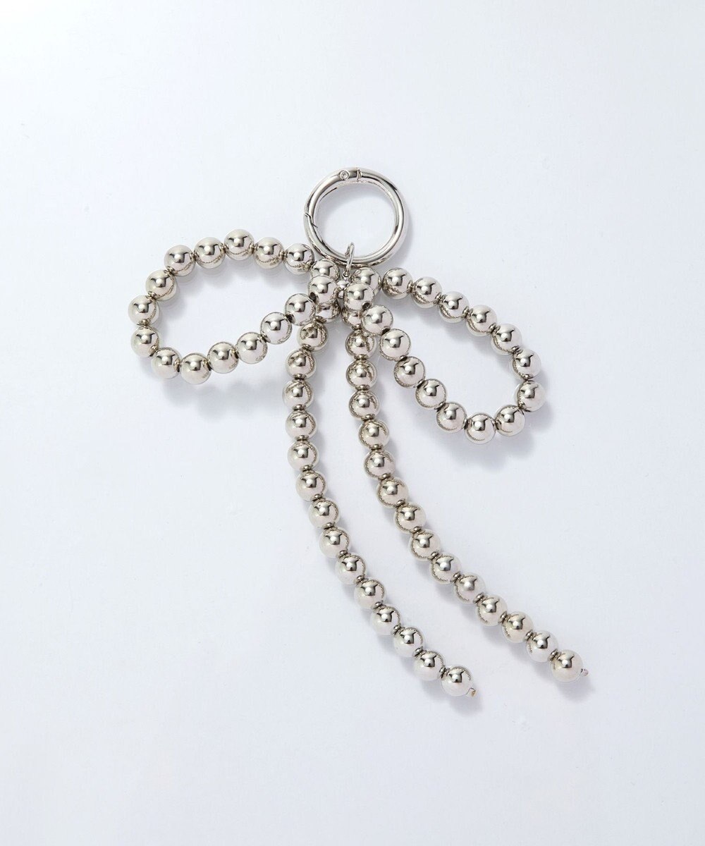 Phoebe シルバーボールリボンバッグチャーム 