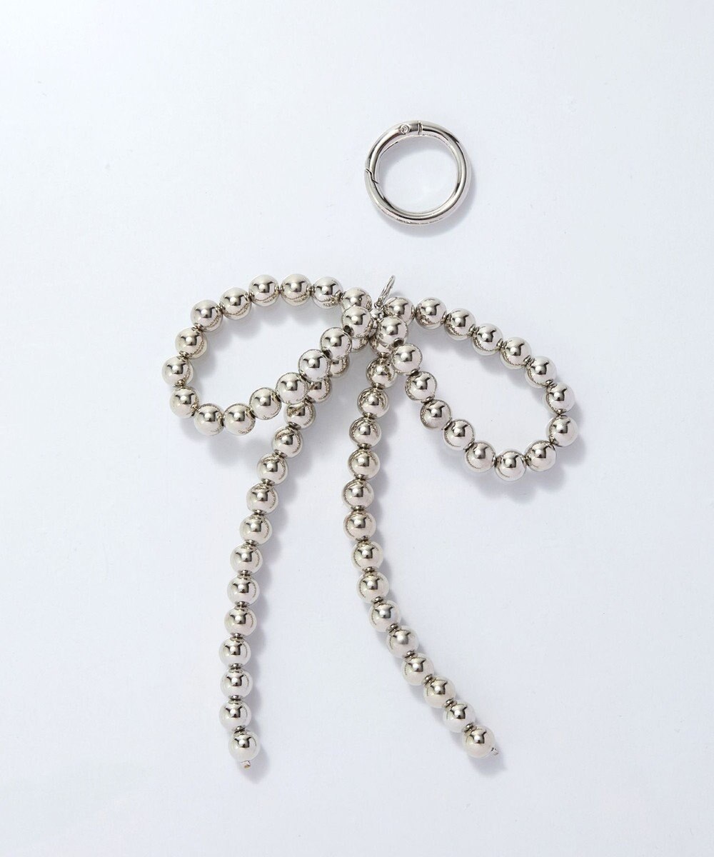 Phoebe シルバーボールリボンバッグチャーム 