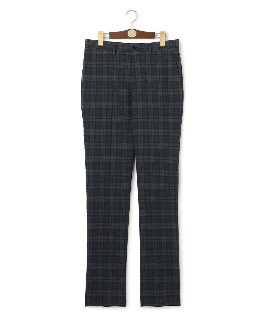 J.PRESS MEN クールマックスサッカー ステムテーパードパンツ 