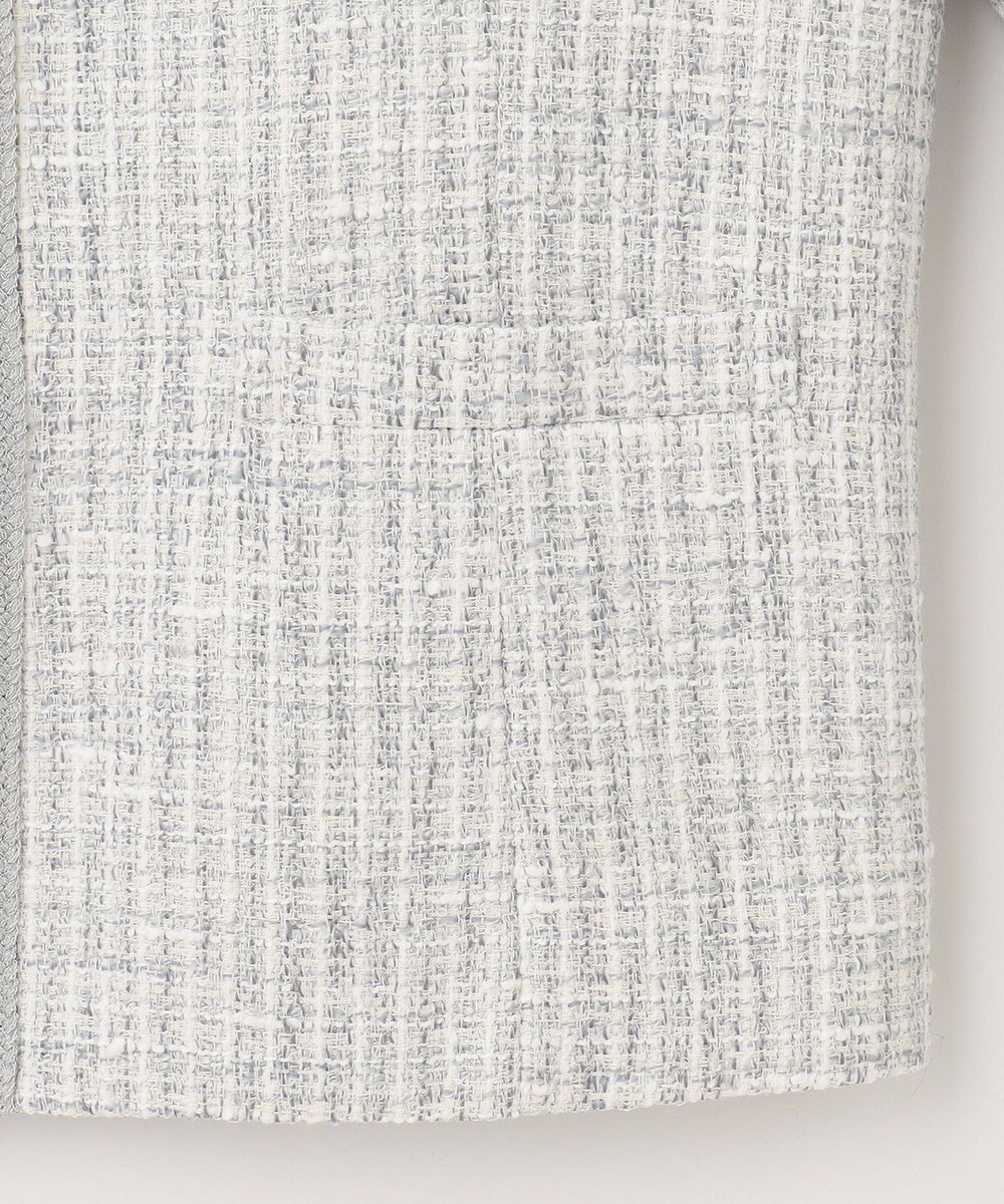 J.PRESS LADIES ファンシーツイード ノーカラー ジャケット 