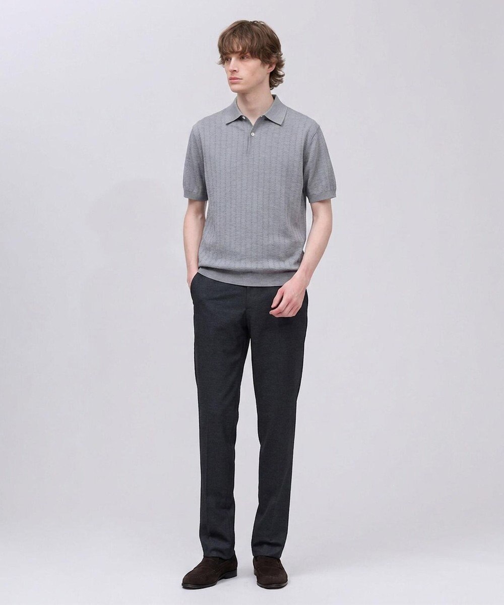 J.PRESS MEN 【オンオフ対応】シルクコットン ニットポロシャツ 