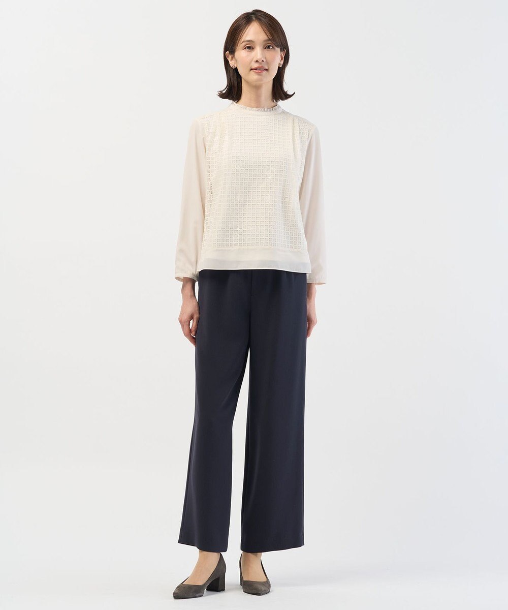 J.PRESS LADIES L レースコンビ カットソー 