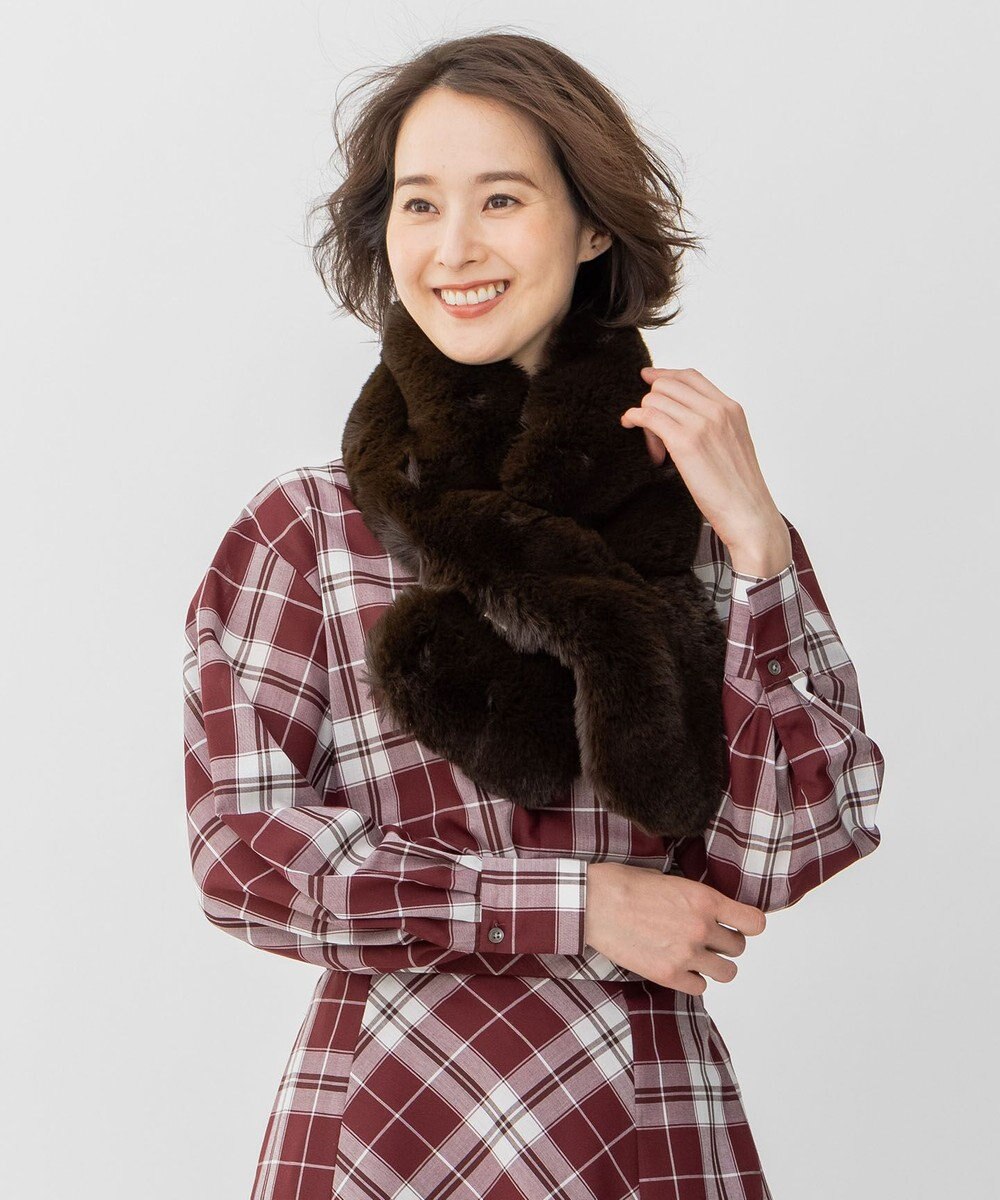 自由区 リバーシブルフェイクファーティペット 