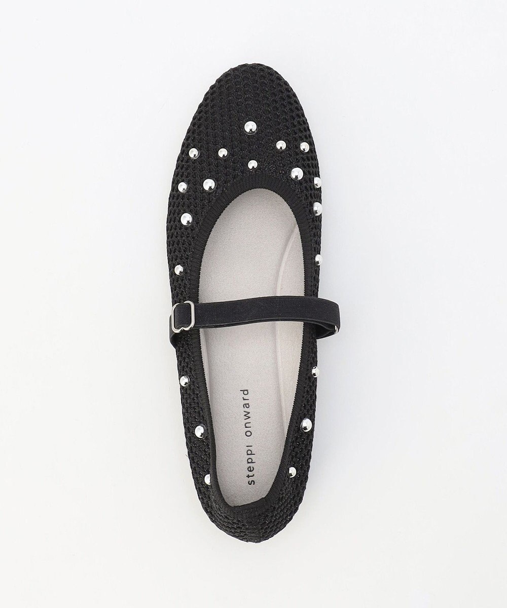 steppi ラウンドメッシュスタッズパンプス 