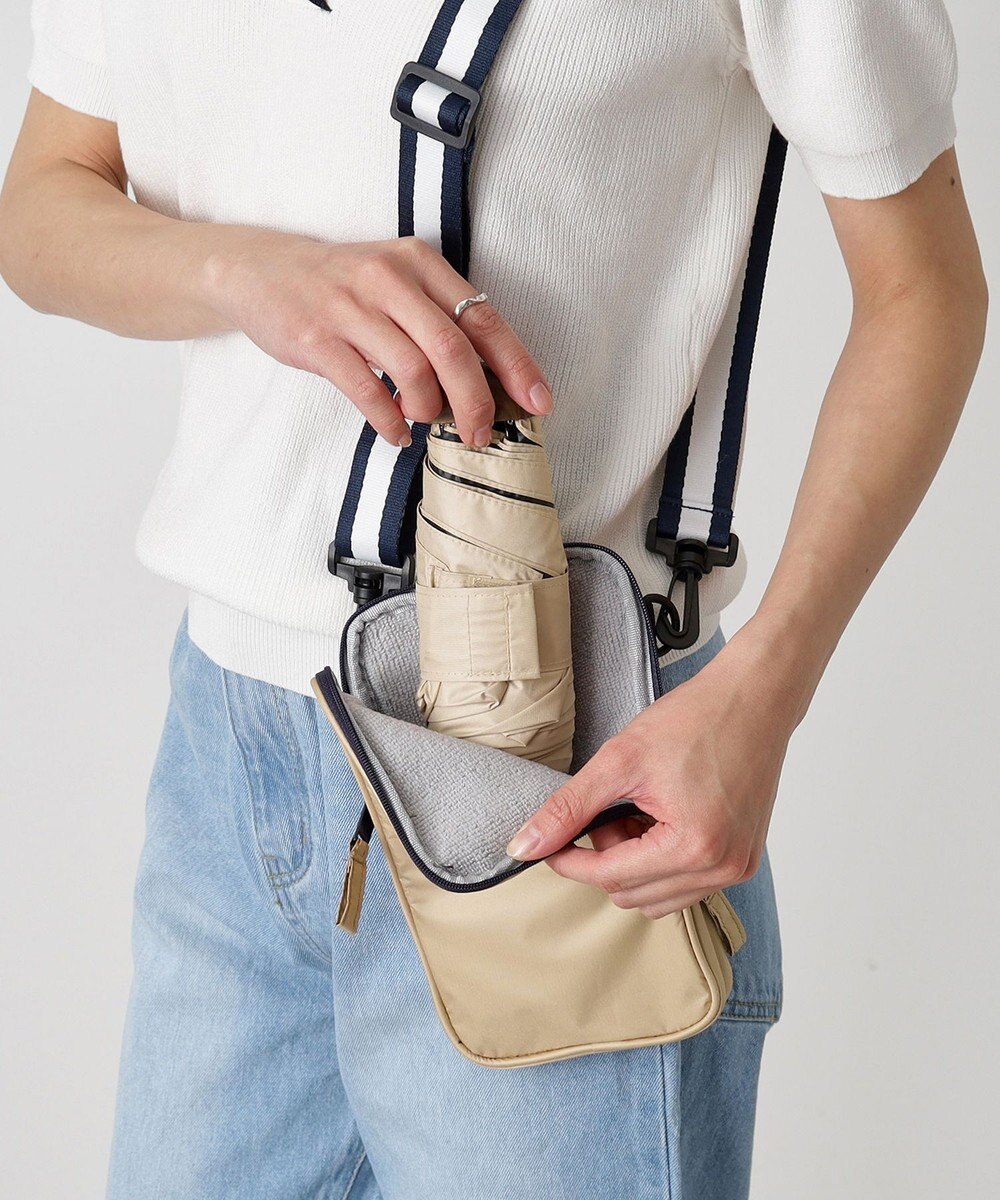 MOONBAT 【WEB限定セット/UV遮蔽率100％】POLO RALPH LAUREN （ポロ ラルフローレン）サコッシュ付き 晴雨兼用 折りたたみ傘 ポロポニー 