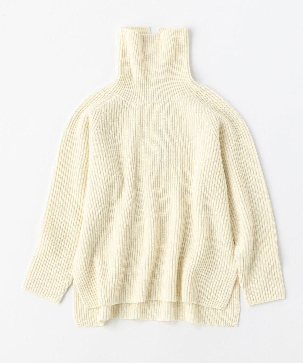 UNFILO あぜ編みオフタートルニット 