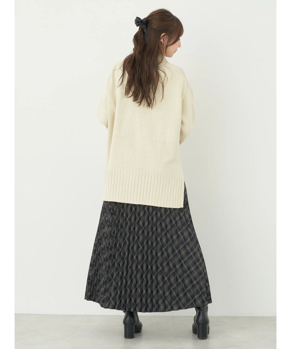 earth music&ecology アンチピリングリブハイネックチュニック 