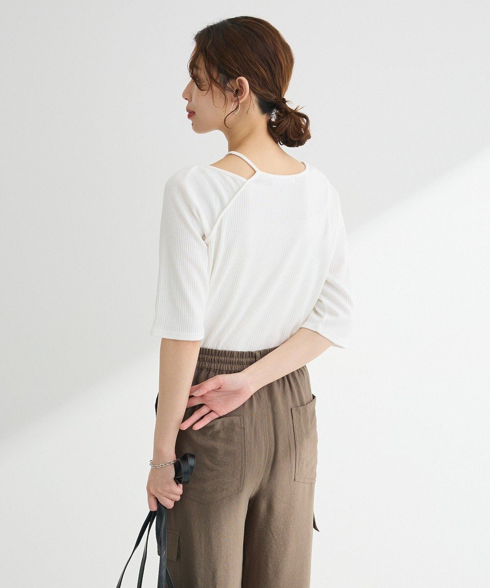 Green Parks ５分袖テレコリブプルオーバー 