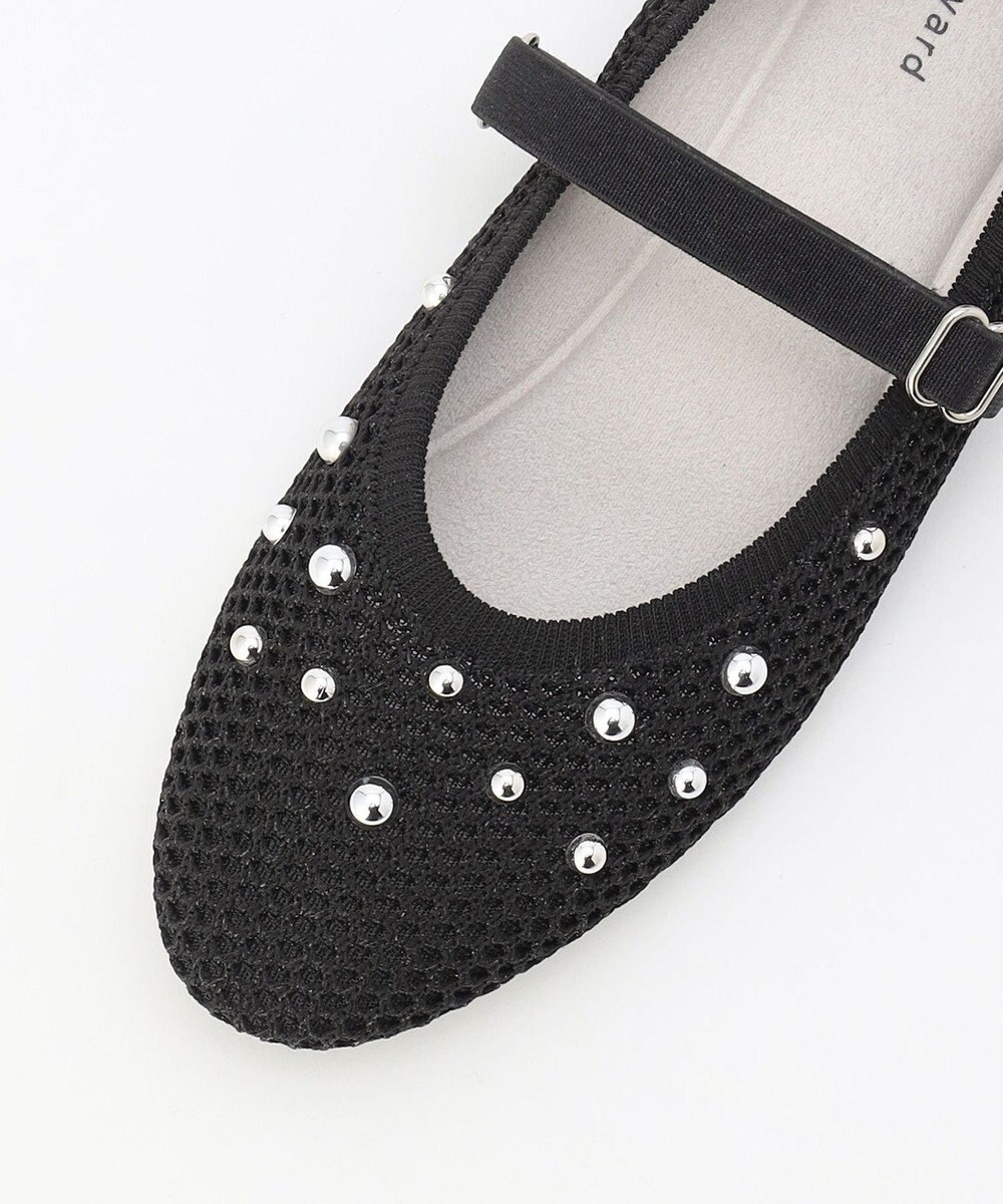 steppi ラウンドメッシュスタッズパンプス 