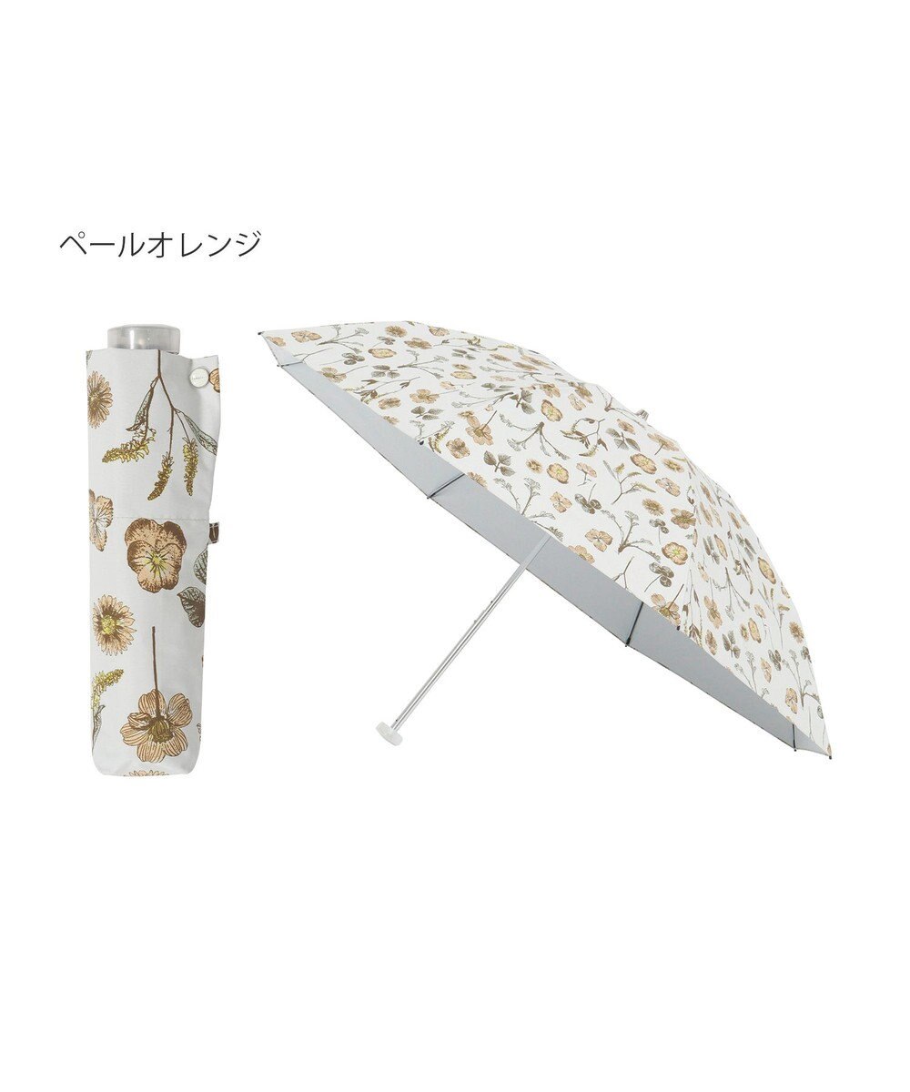 MOONBAT 【晴雨兼用/ 一級遮光/UV99％】フワクール (Fuwacool) 折りたたみ日傘 フワクールホワイト  ボタニカル 軽量 