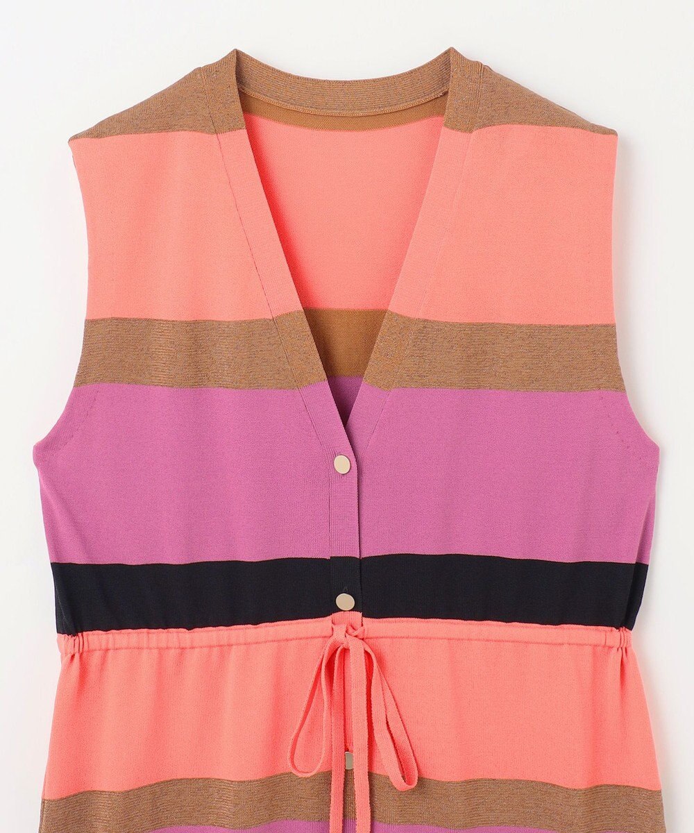 GRACE CONTINENTAL ニットマルチボーダージレ 