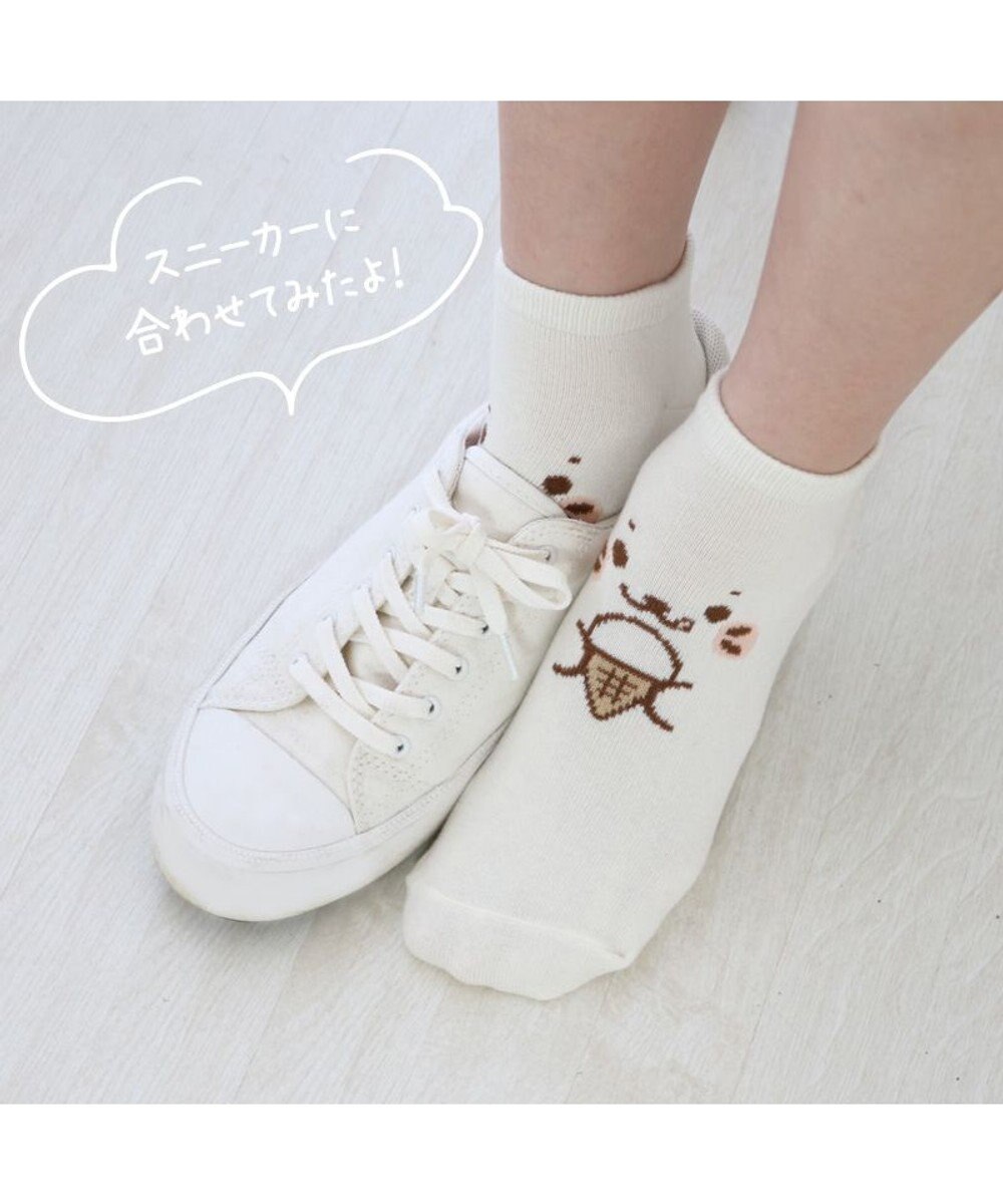 Mother garden しろたん スニーカー丈ソックス 3足セット 21~24cm 《顔ぼんアイス/お友達カラフル/お友達フェイス》 