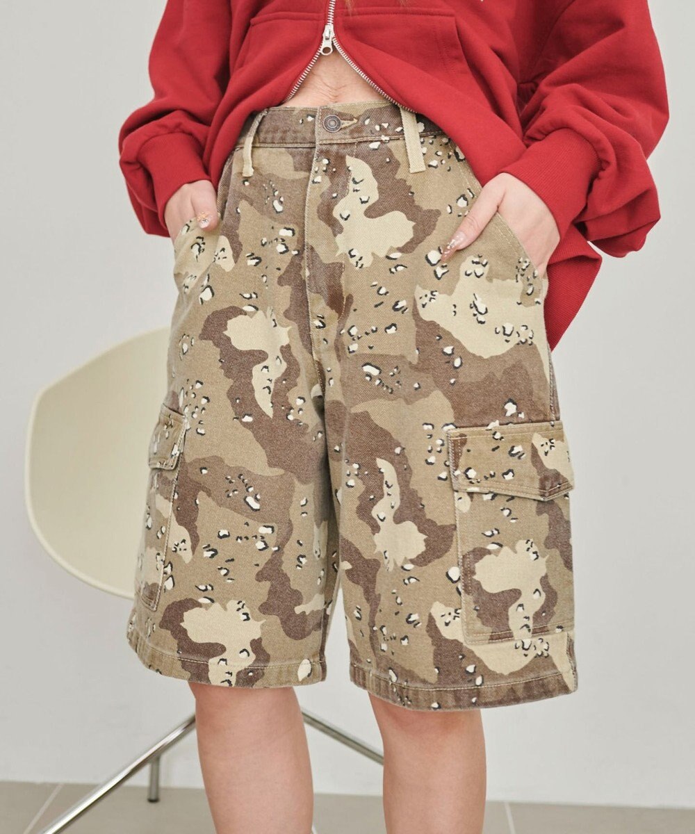 WEGO ヴィンテージウォッシュカーゴハーフパンツ 