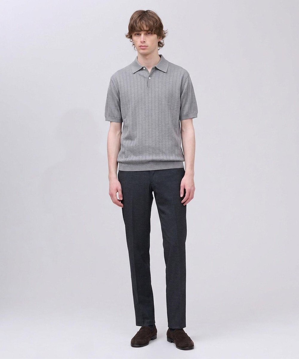 J.PRESS MEN 【オンオフ対応】シルクコットン ニットポロシャツ 