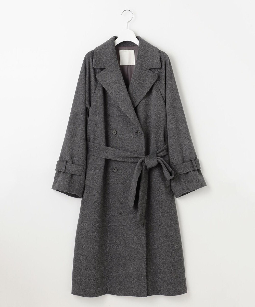 自由区 L 【SHIHOさん着用】Super100sライトビーバーロング コート 