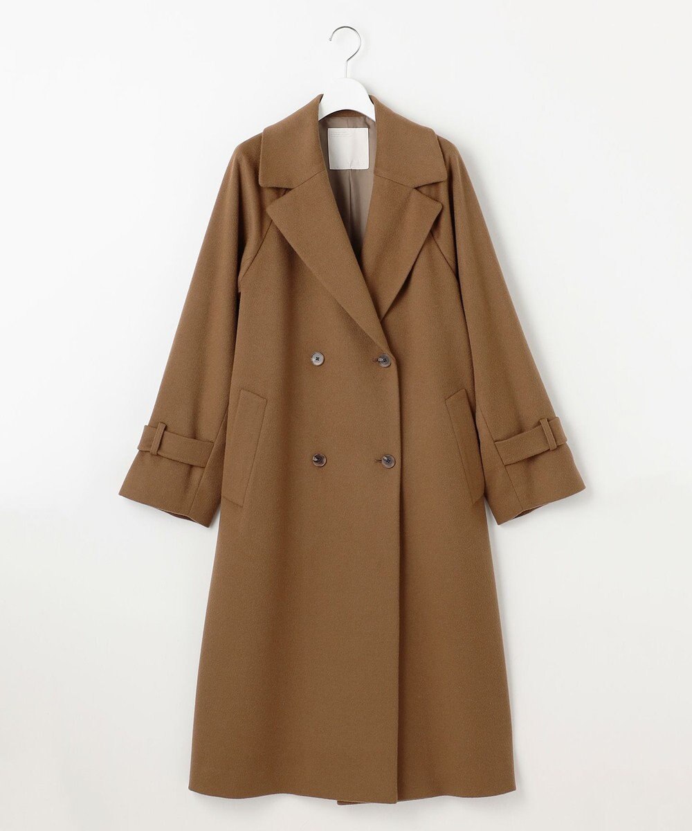 自由区 L 【SHIHOさん着用】Super100sライトビーバーロング コート 