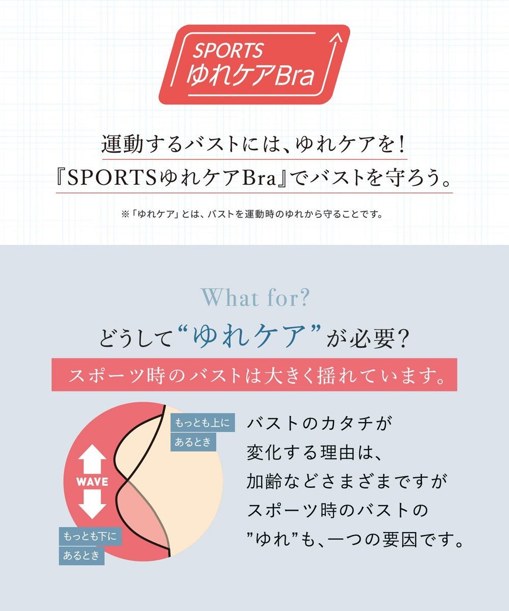 Wing Wing Sports 【SPORTSゆれケアBra】 スポーツブラ 運動時のゆれからバストを守る SB4000 ウイング／ワコール 