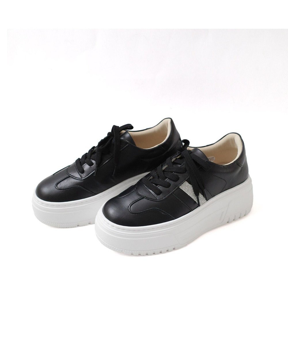 Pointer 日本製 本革ボリューム厚底スニーカー 