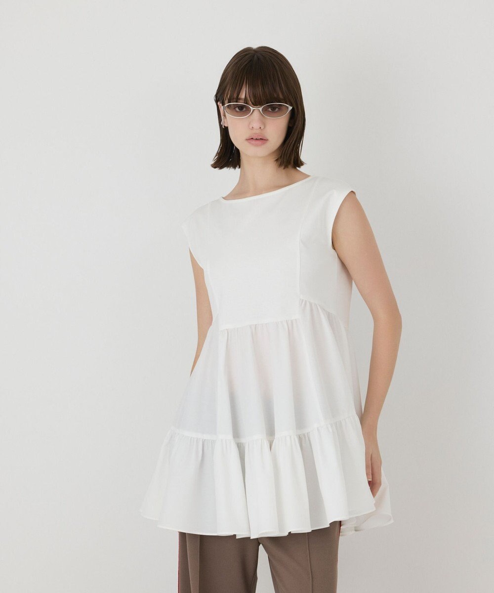 GRACE CONTINENTAL フレア切替カットトップ 