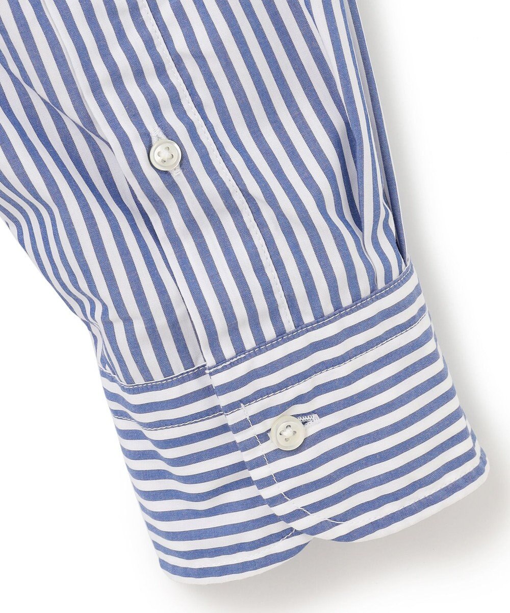 J.PRESS YORK STREET 【UNISEX】タイプライターストライプ バンドカラーシャツ 