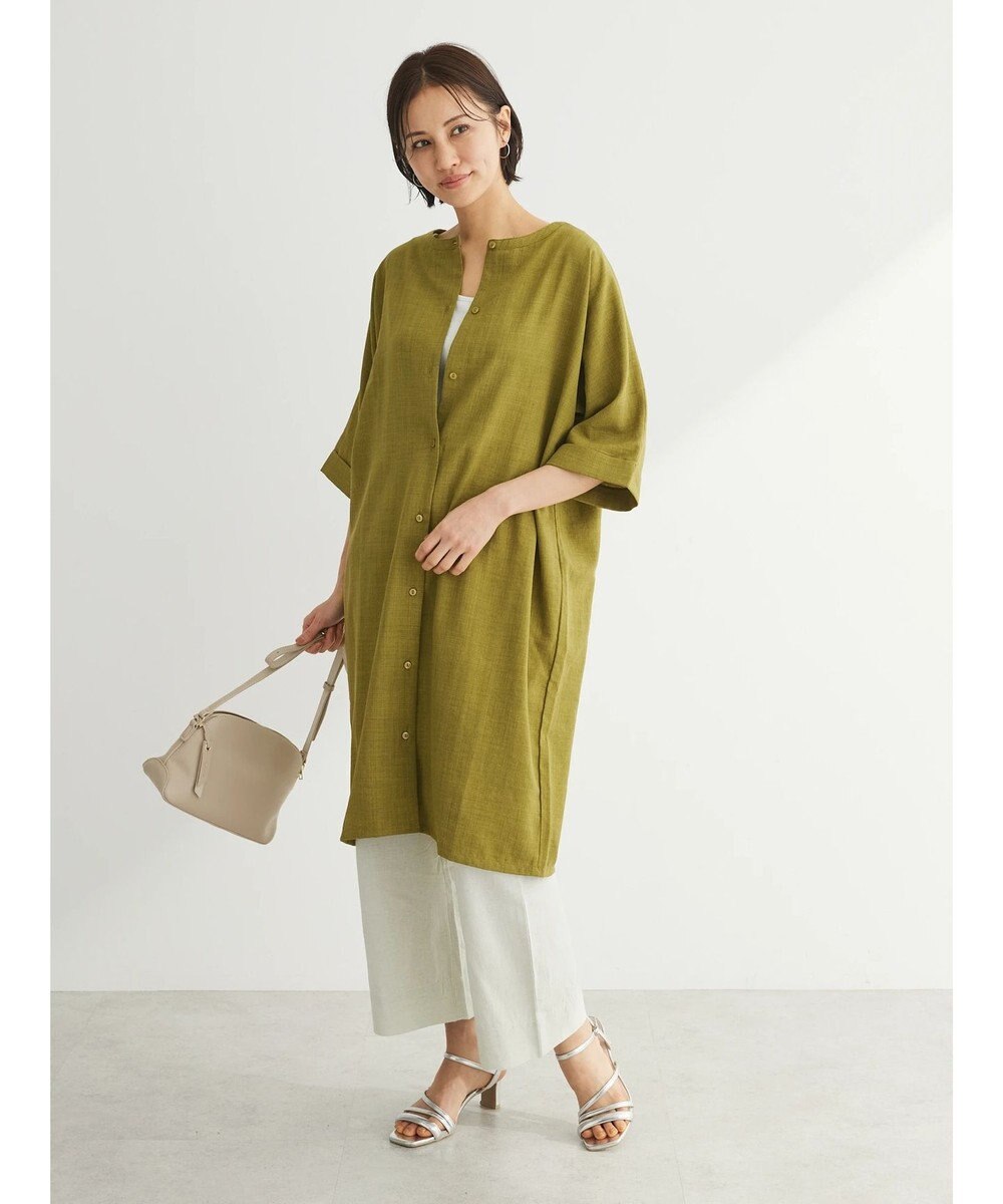 Green Parks 前後２ｗａｙミディ丈タックワンピース 