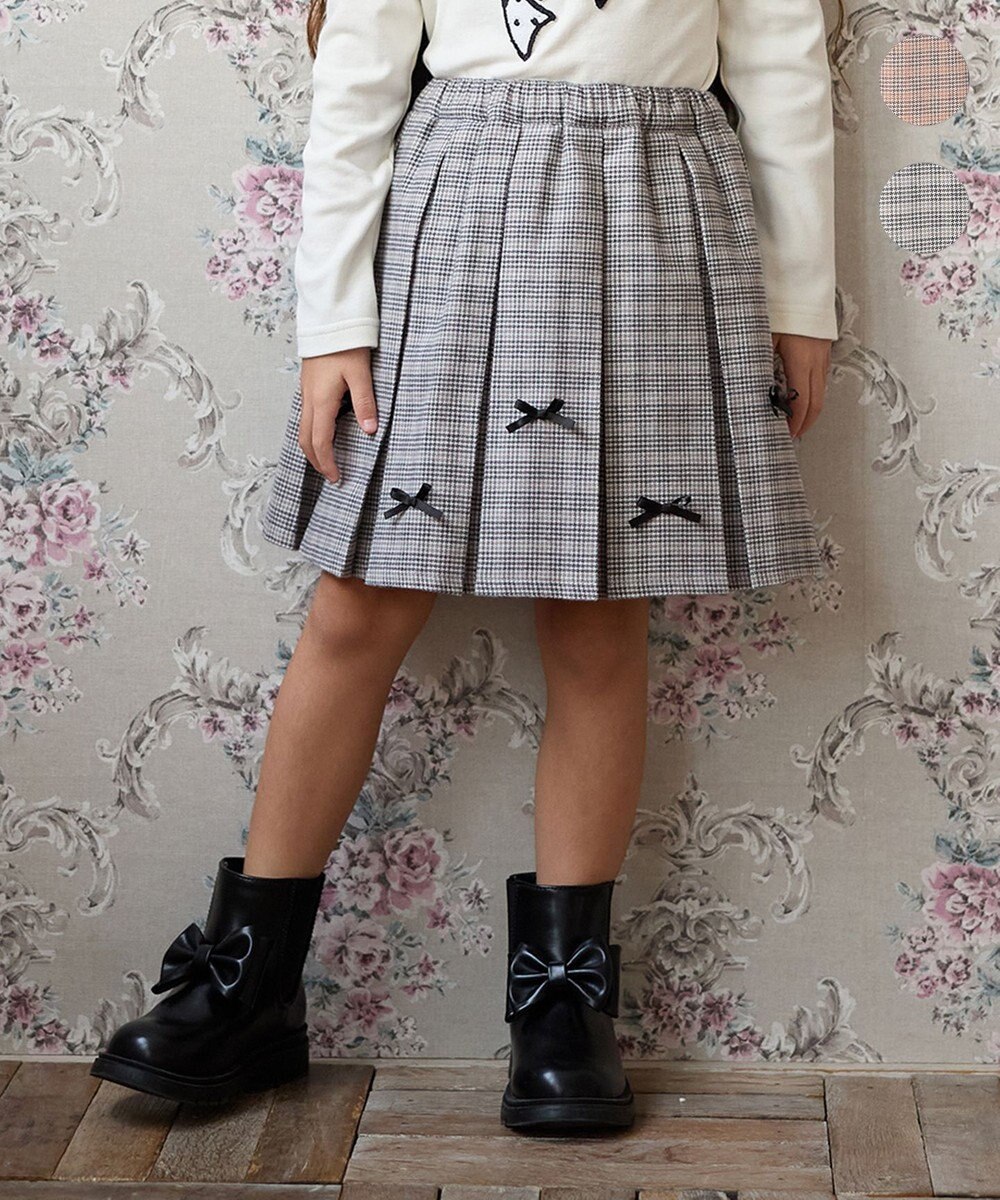 ANY KIDS リボンプリーツスカパン 