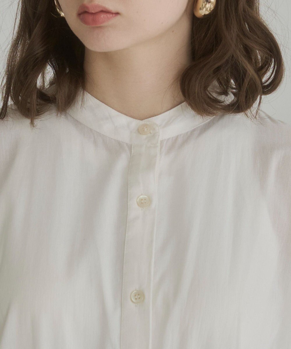 WEGO 【ANGIE VINTAGE】ボリュームスリーブ バンドカラー シャツワンピース 