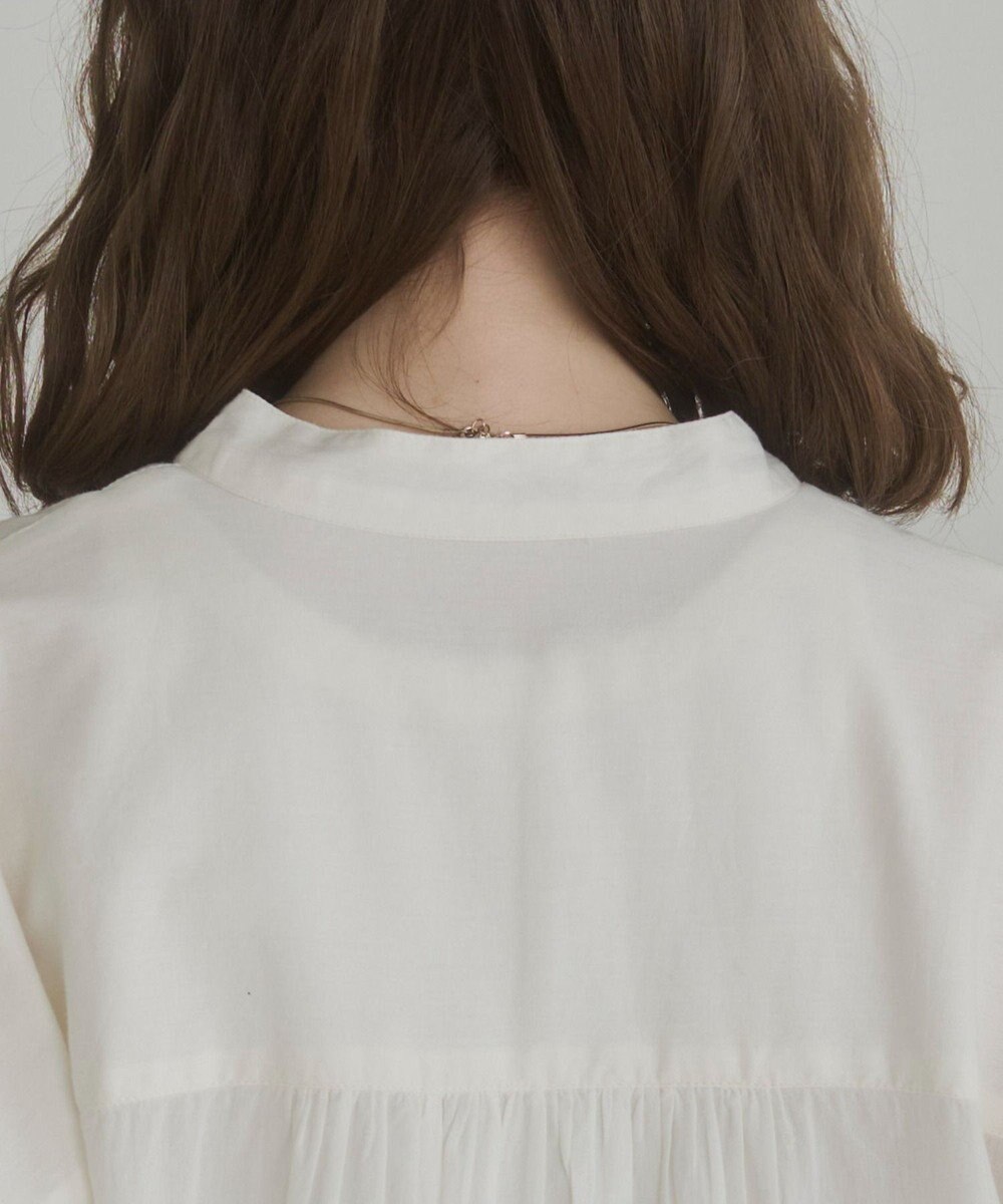 WEGO 【ANGIE VINTAGE】ボリュームスリーブ バンドカラー シャツワンピース 