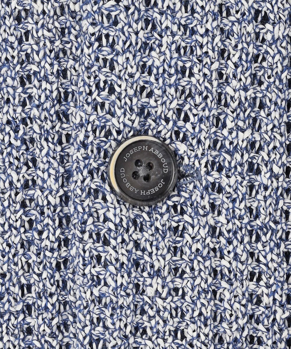 JOSEPH ABBOUD 【エコ素材和紙使用・日本素材】和紙杢メッシュクルーネック ニットジャケット 