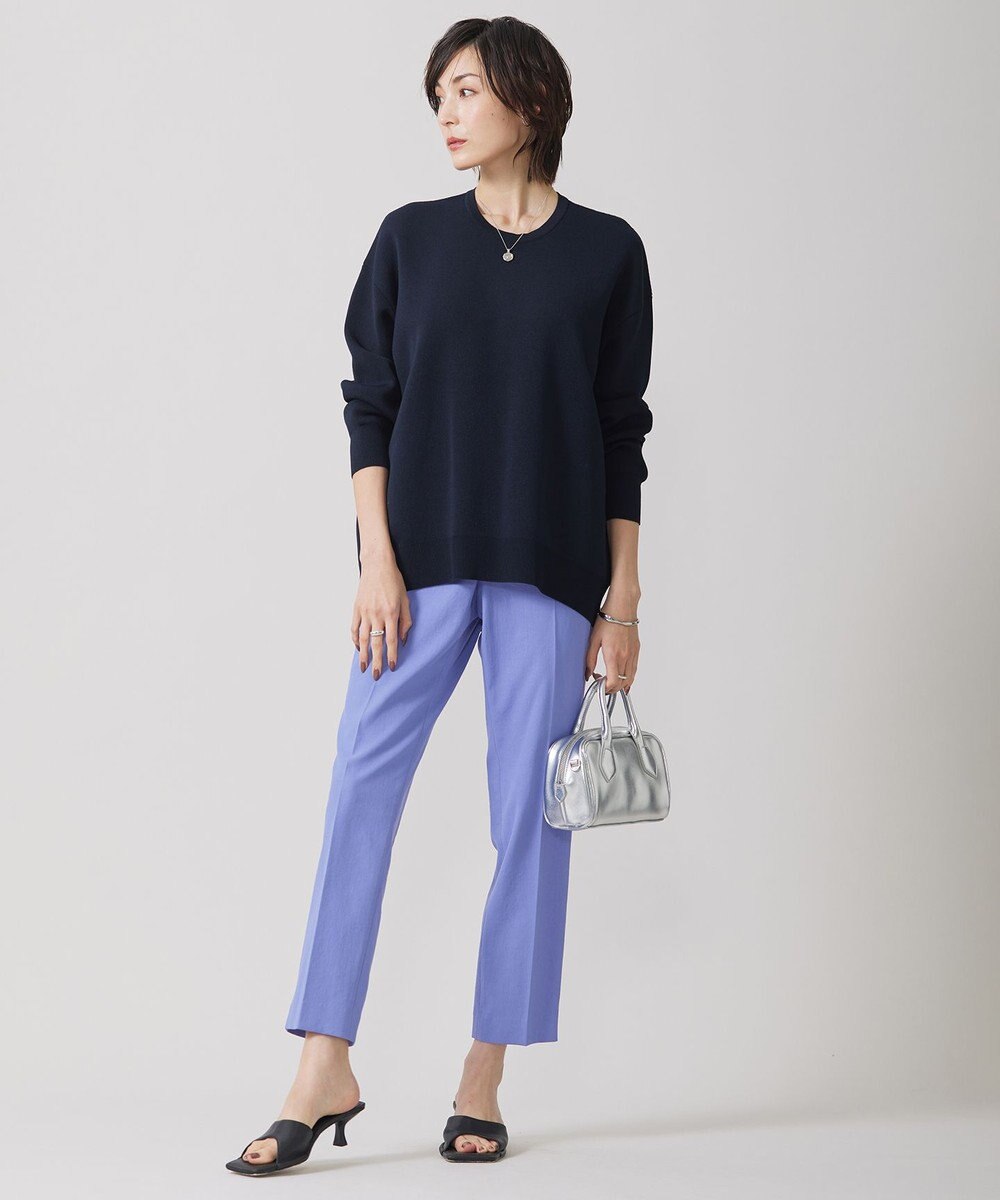 ICB 【洗える】 コットンポリエステルスムース ニットプルオーバー 