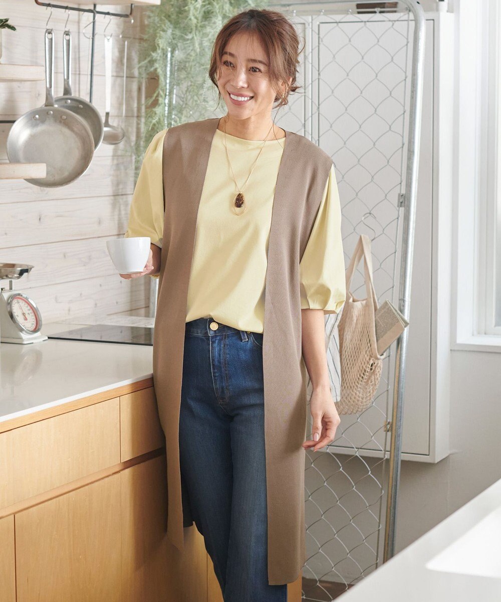 ANY 【洗濯機可/接触冷感】クールタッチニットジレ 