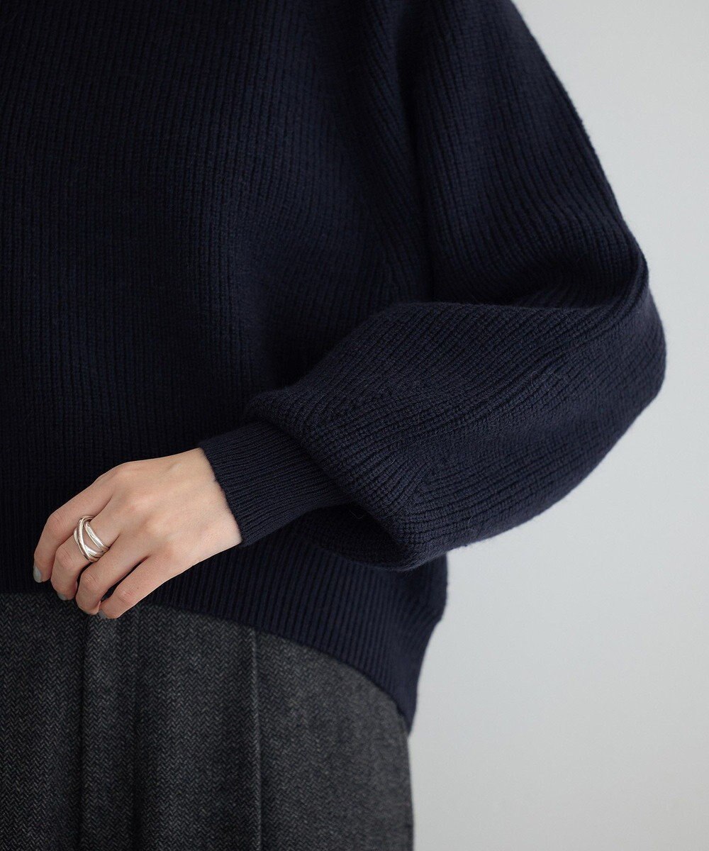 YECCA VECCA パールネックニット 