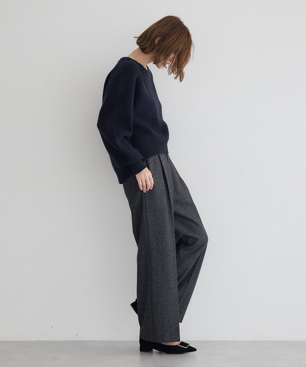 YECCA VECCA パールネックニット 