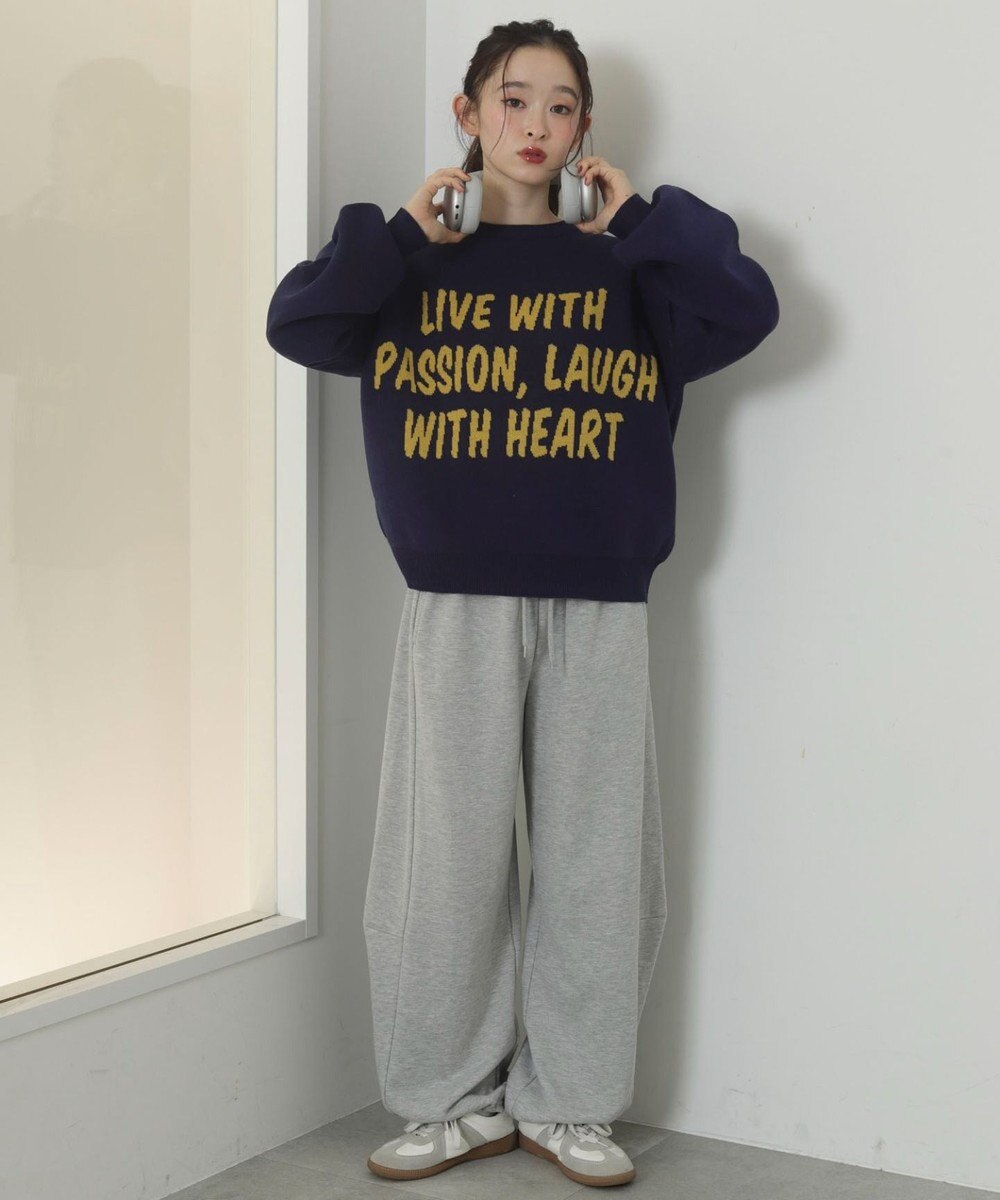 WEGO レタリングニットプルオーバー 