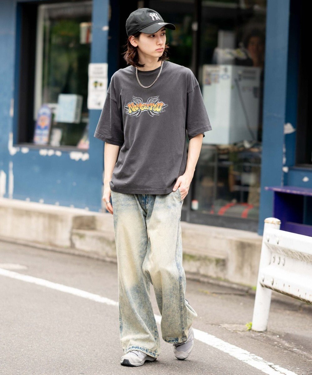 WEGO ローライズバギーフレアデニムパンツ 