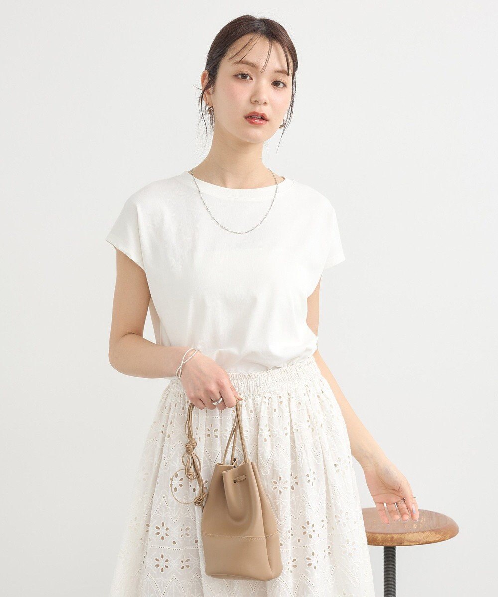 earth music&ecology 【接触冷感/洗濯機可】フレンチＴ 