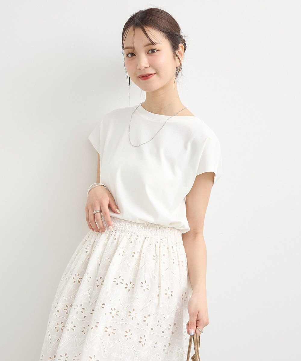 earth music&ecology 【接触冷感/洗濯機可】フレンチＴ 