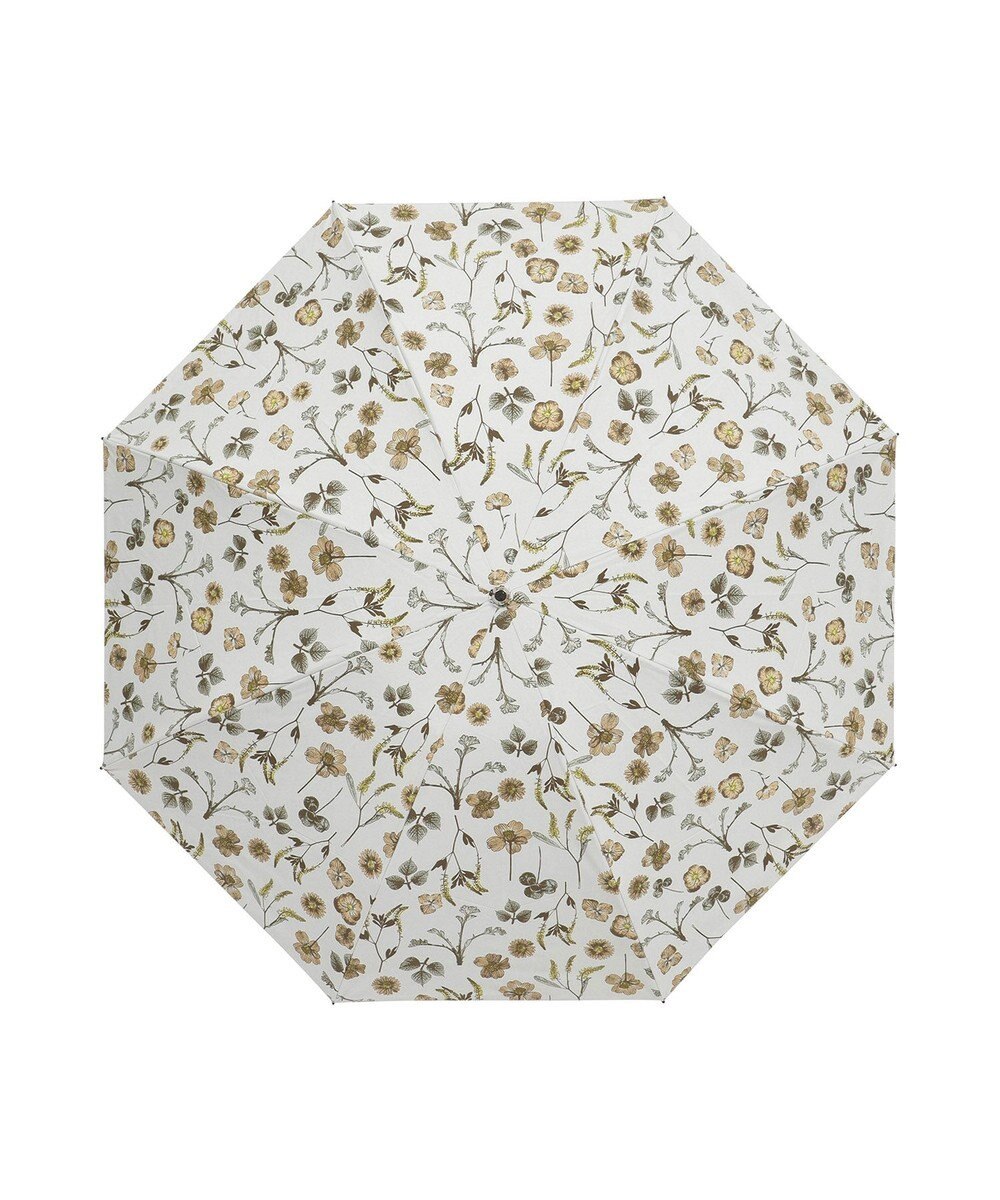 MOONBAT 【晴雨兼用/ 一級遮光/UV99％】フワクール (Fuwacool) 折りたたみ日傘 フワクールホワイト  ボタニカル 軽量 