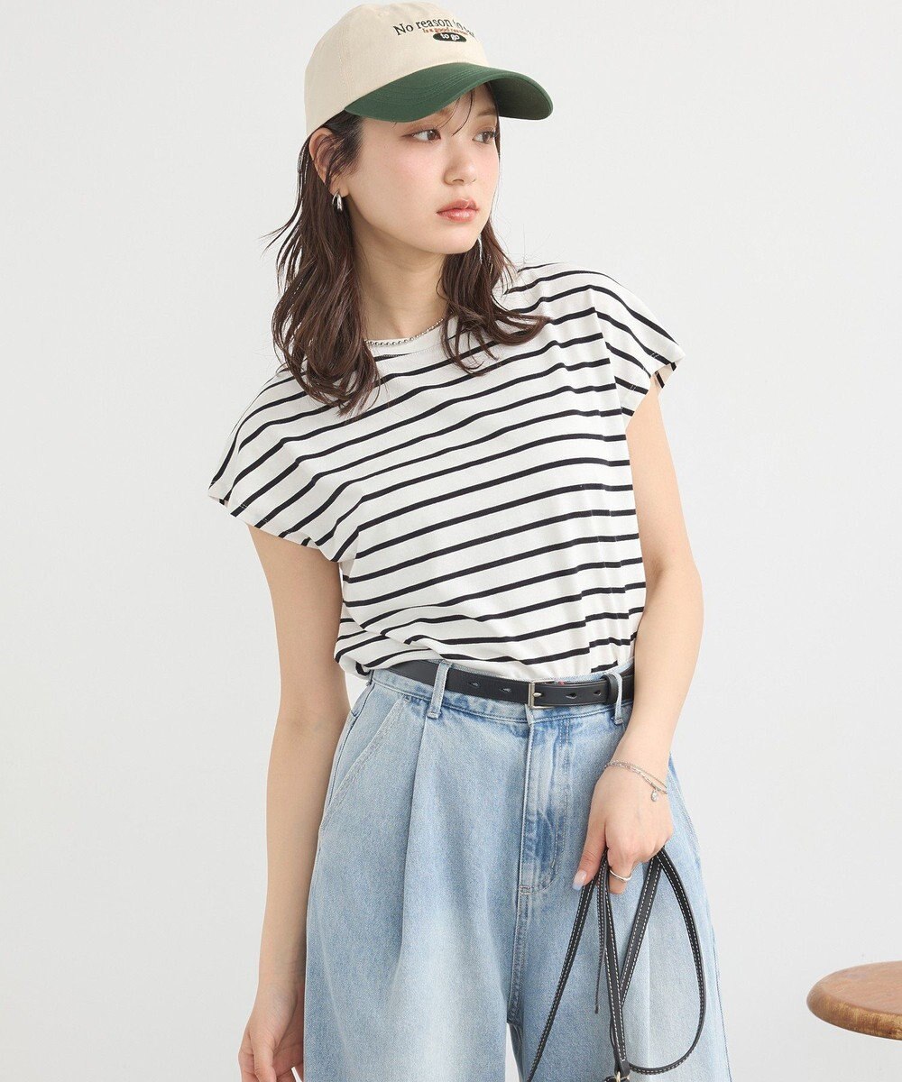 earth music&ecology 【接触冷感/洗濯機可】フレンチＴ 