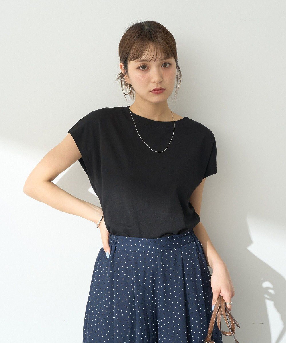 earth music&ecology 【接触冷感/洗濯機可】フレンチＴ 