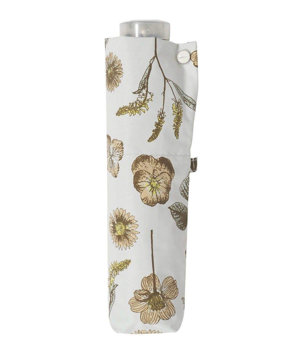 MOONBAT 【晴雨兼用/ 一級遮光/UV99％】フワクール (Fuwacool) 折りたたみ日傘 フワクールホワイト  ボタニカル 軽量 