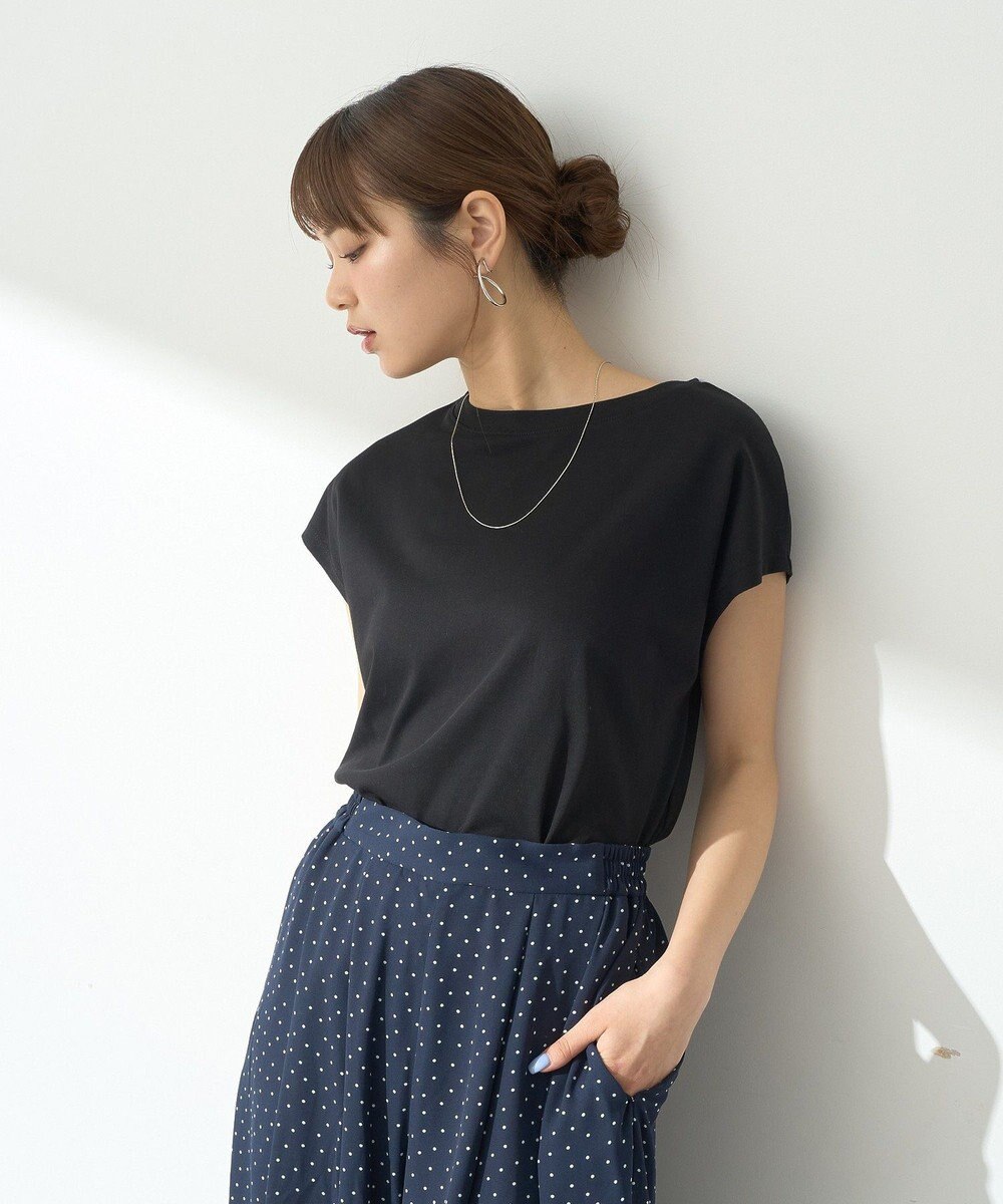 earth music&ecology 【接触冷感/洗濯機可】フレンチＴ 