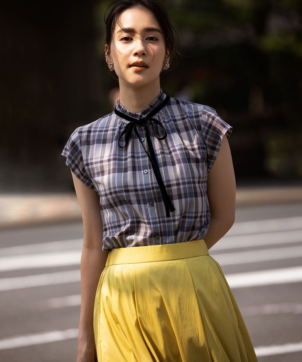 組曲 【洗える・後ろゴム】ナイロンリヨセルタフタ フレアスカート 