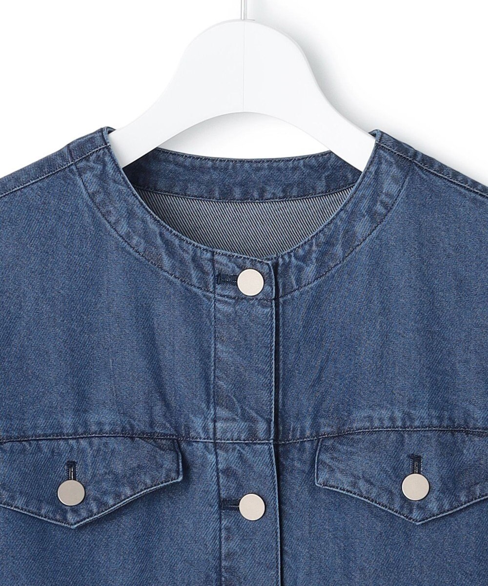 ICB L ナチュラルソフトデニム クロップドジャケット 