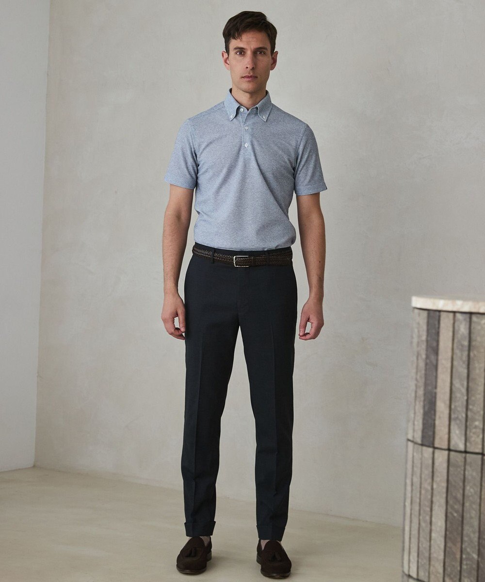 GOTAIRIKU 麻混・襟しっかり【洗える/通気性】ノルマンディーリネン ボタンダウンポロシャツ(25/26年モデル) 