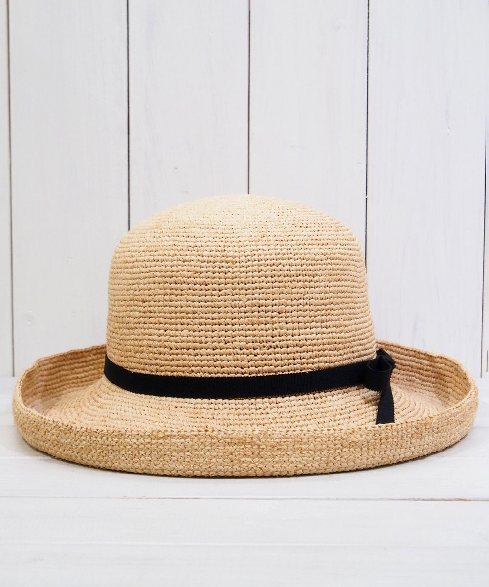 石田製帽 ラフィアかぎ編み　セーラハット 