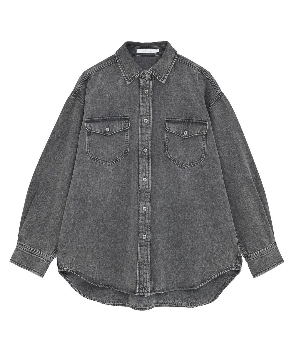 AMERICAN HOLIC Wポケットデニムシャツ 