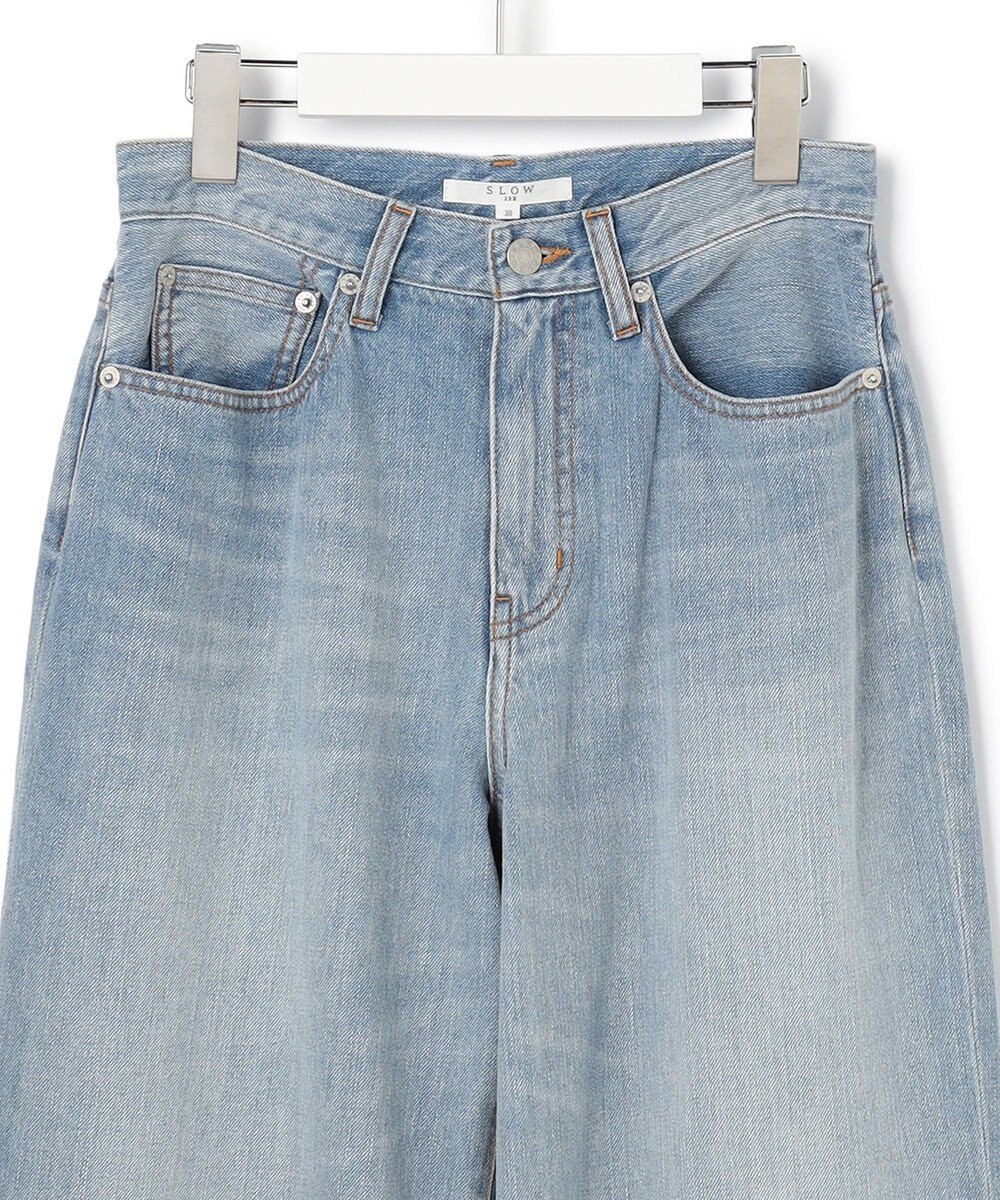 23区 L 【SLOW/一部店舗限定】ワイドシルエット デニム パンツ 