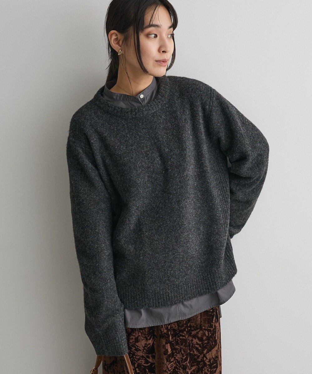 CRAFT STANDARD BOUTIQUE 起毛クルーネックニットプルオーバー 