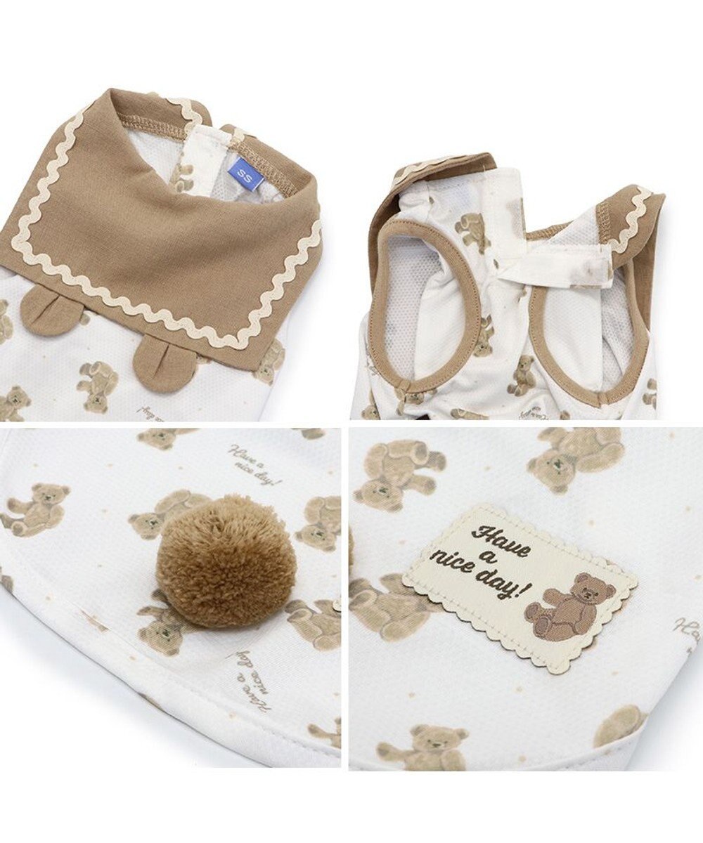 PET PARADISE ペットパラダイス 襟付き ポケットクール タンクトップ 《くまちゃん》 小型犬 